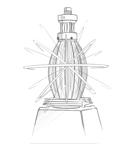 Illustration: ein Radialstrahler MBL 101 gibt Schallwellen in alle Richtung ab