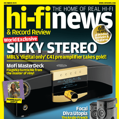 C41 Netzwerkplayer auf dem Cover der Dezemberausgabe von HIFI NEWS!